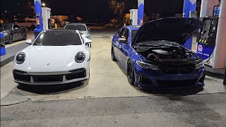 2022 Porsche 911 Turbo S Bolt Ons MS109 amp Meth vs 2020 BMW M340i PT7275 Turbo E85 [upl. by Busby163]