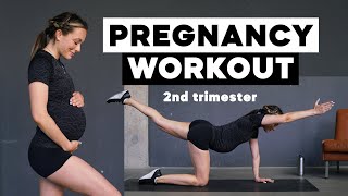 30 Min Schwangerschaft Workout  2 Trimester  Bodyweight Exercises  Prenatal Ganzkörper Training [upl. by Alema]