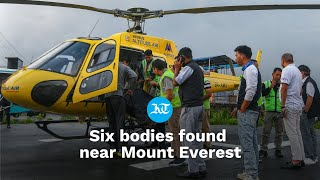 Helicopter crash in Nepal Six bodies found near Mount Everest [upl. by Oettam]