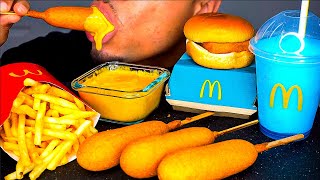 ASMR Eating Corn Dogs Cheese McDonalds Fries Jerry No Talking Mukbang Mouth Sounds [upl. by Dduj]