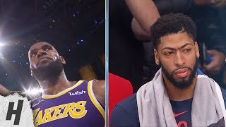 LeBron James Hits Dagger 3 Anthony Davis in Shock  Pelicans vs Lakers  Feb 24 2019 [upl. by Airdnna]