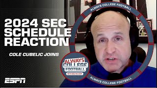 2024 SEC schedule reaction for Oklahoma Texas Georgia Alabama amp more  Always College Football [upl. by Zanze]