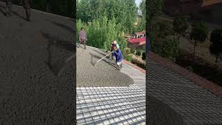 Rural Slope Roof Concrete Pouring Technique [upl. by Virgie]