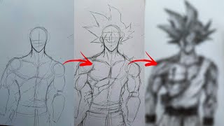 How To Draw Goku From Dragon Ball [upl. by Ulick33]