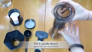 Aeropress Demo Inverted Method 愛樂壓 沖煮示範 倒沖法 [upl. by Rfinnej]