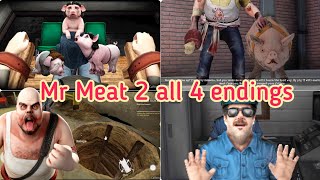 Mr Meat 2 all 4 endings [upl. by Atarman]