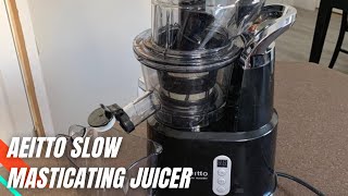 Aeitto Slow Masticating Juicer Machine Review amp Instructions Manual  Aeitto Cold Press Juicer [upl. by Nevins]