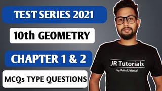 10th Geometry Test  10th Geometry MCQs Test  1st Unit Test JR Tutorials  Maharashtra board [upl. by Robinetta227]