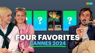 Four Favorites with Elsie Fisher Matilda Fleming and Tyler Taormina at Cannes 2024 [upl. by Anelec]