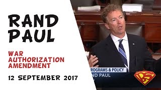 Incredible speech Senator Rand Paul on Americas unlimited unconstitutional wars NDAAAUMFFull [upl. by Eanaj910]