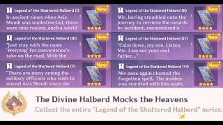 Legend of the Shattered Halberd Book 1  6 Location  Genshin Impact [upl. by Sabrina]