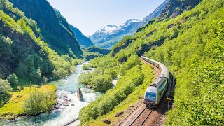 FLÅM Norway The Flåm Railway The most beautiful train journey in the world [upl. by Balfour]