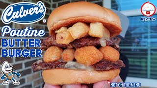 Culvers® POUTINE BUTTER BURGER Review 🍟 🧀🍔  NEW MENU ITEM [upl. by Hake33]