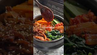 VEGAN BIBIMBAP🍚🌶️ bibimbap claypot koreanrecipes koreanfood veganfood veganrecipes dolsot [upl. by Eizzil297]