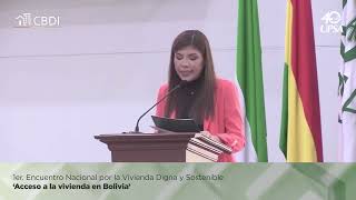 Apertura  1er Encuentro Nacional por la Vivienda Digna y Sostenible [upl. by Vivica]