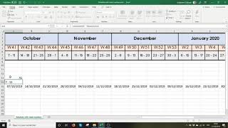 Excel  schedule with week numbers [upl. by Allegra]