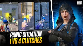 Greatest 1vs4 Clutches In Panic Situation💀 Solo Vs Squad🔥 BGMIbixiop [upl. by Gnilyam]