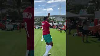 Tua Tagovailoa SHOW ME THE MONEY 🤑 via miamidolphinsX shorts [upl. by Enirual]