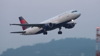 Delta Air Lines N371NW A320 Takeoff Portland Airport PDX [upl. by Allveta]