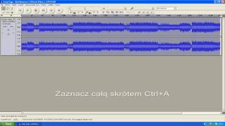 Audacity w sekundę Jak podwyższyć  obniżyć ton piosenki [upl. by Tteraj391]