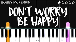 Bobby McFerrin  Dont Worry Be Happy  EASY Piano Tutorial [upl. by Nonohcle]