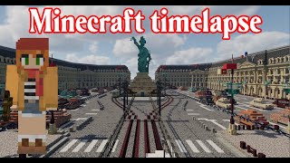 MONUMENTAL square and CUSTOM STATUE  Paristhemed city in Minecraft ep 11 [upl. by Galina]