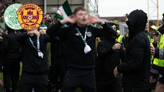 MOTHERWELL  CELTIC  Celtic and Motherwell fans enter pitch after incredible Matt ORiley winner [upl. by Ylaek]