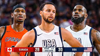 USA vs Canada  Full Game Highlights  2024 Olympics  USA Basketball Showcase [upl. by Rexfourd913]