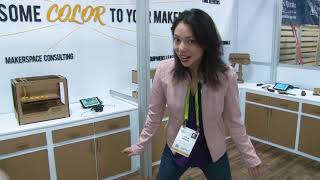 We Built an ALL CARDBOARD Makerspace CES2019 [upl. by Asseral]