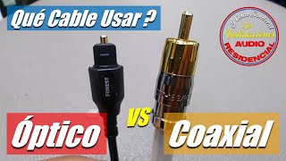 Óptico vs Coaxial  cable optico vs digital coaxial  que cable es mejor para conectar tu equipo [upl. by Hairej]