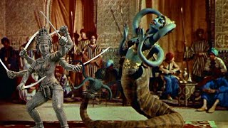 Sinbad The Golden Voyage  Snake Dance Kali Dance amp Fight [upl. by Nev]