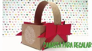 TUTORIAL CANASTA DECORATIVA HECHA A MANO PARA REGALAR [upl. by Katharine]