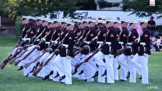 Watch The Amazing Marine Corps Silent Drill Platoon Perform at the Sunset Parade [upl. by Atnauq]