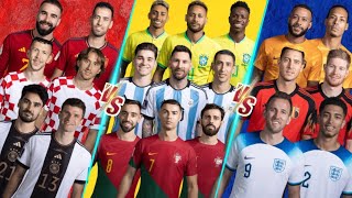 Argentina2022 amp Portugal Brazil France VS England amp GermanySpainBelgium🔥 Ultra Ultimate VS 😯🔥💪 [upl. by Proctor]