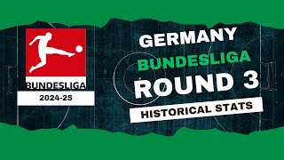 Germany  Bundesliga Stats Round 3 202425  Historical Stats  OverGolStats [upl. by Machos280]