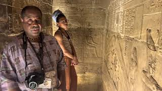 Prof Manu Ampim in the Dendera Temple [upl. by Ahsaekal]