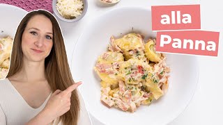 TORTELLINI ALLA PANNA Rezept  Tortellini mit Schinken Sahne Soße 15 Minuten Rezept [upl. by Hays]