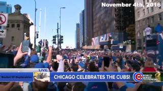 Chicago Cubs World Series Victory Parade Celebration 5 Million Fans 108 Years 1080 HD  NOV 4 2016 [upl. by Grete378]