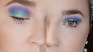 Blue and purple eyeshadow tutorial Fantasy changeable eyeshadow palette [upl. by Arleyne]