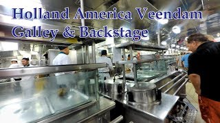 Cruise Ship Behind the Scenes on Holland America ms Veendam Kitchen Galley amp Theater Backstage 4K [upl. by Erdried]