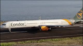 Beautiful Boeing 757 quotThe Big Boyquot by condor ✈️ madeiraairport lpma video boeing [upl. by Deron]