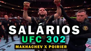 CONFIRA OS SALÃRIOS DO UFC 302 MAKHACHEV x POIRIER  QUANTO CADA LUTADOR RECEBEU [upl. by Anelram493]