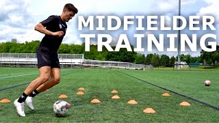 Individual Midfielder Training Session  Technical Training Drills For Midfielders [upl. by Ajnin]