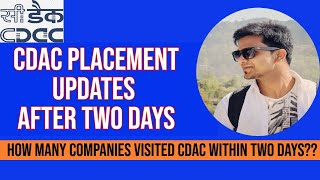 CDAC ACTS Pune placement updates  Companies visited the placements [upl. by Ayifas]