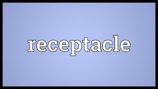 Receptacle Meaning [upl. by Melone]