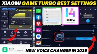 MIUI 14  HyperOS Game Turbo 742 Best Settings  60Fps No Lag Latest Game Turbo Settings Of 2024 [upl. by Grimes]