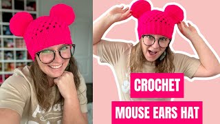 How to Make an Adorable Crochet Mouse Ears Beanie 🐭 Free Crochet Pattern [upl. by Crescint]