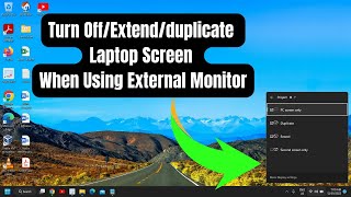 How to Turn OffExtendDuplicate Laptop Screen When Using External Monitor [upl. by Charissa]