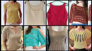 Most Beautiful amp Stylish Crochet Tunic TopBlouses Designs Ideas 2024 [upl. by Nirej]