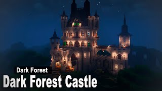 Minecraft How to build a Dark Forest Castle  Tutorial part 2 [upl. by Ybrad]